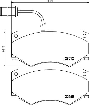 DON Комплект тормозных колодок, дисковый тормоз CVP065
