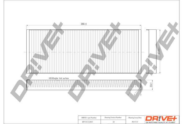 DR!VE+ Фильтр, воздух во внутренном пространстве DP1110.12.0003