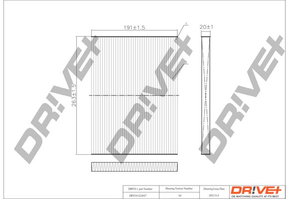 DR!VE+ Filtrs, Salona telpas gaiss DP1110.12.0057