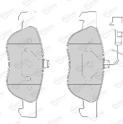 DURON Комплект тормозных колодок, дисковый тормоз DBP231056
