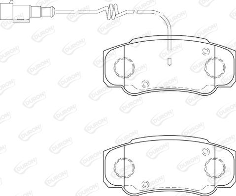 DURON Комплект тормозных колодок, дисковый тормоз DBP354054