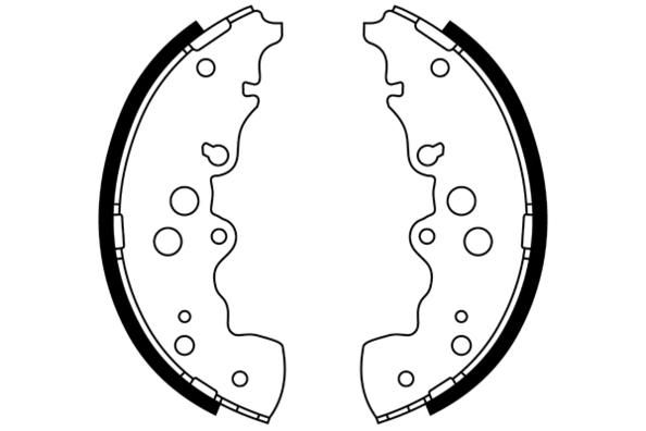 E.T.F. Комплект тормозных колодок, стояночная тормозная с 09-0671