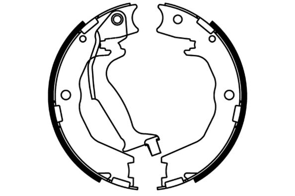 E.T.F. Комплект тормозных колодок, стояночная тормозная с 09-0698