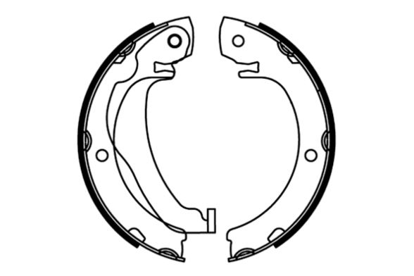 E.T.F. Комплект тормозных колодок, стояночная тормозная с 09-0711