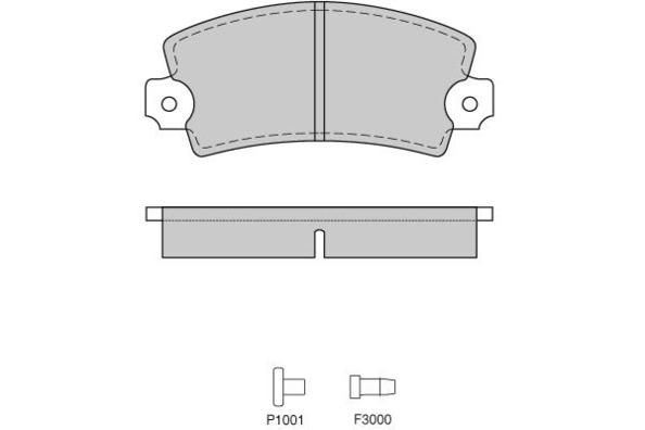 E.T.F. Комплект тормозных колодок, дисковый тормоз 12-0220