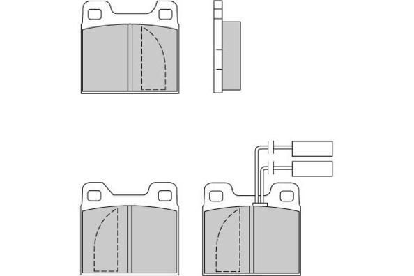 E.T.F. Комплект тормозных колодок, дисковый тормоз 12-0225
