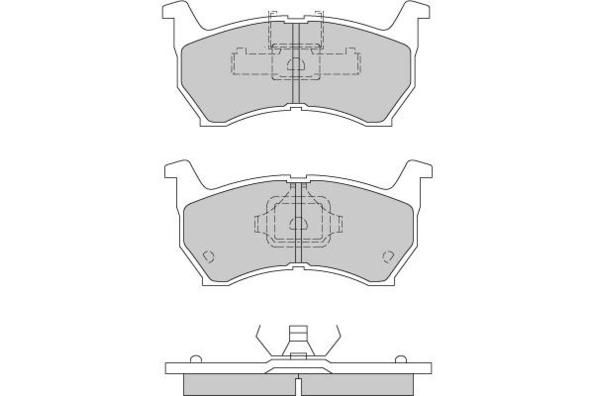E.T.F. Комплект тормозных колодок, дисковый тормоз 12-0253