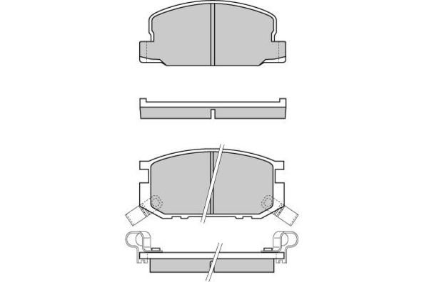E.T.F. Комплект тормозных колодок, дисковый тормоз 12-0308