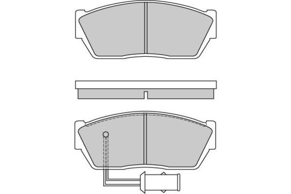 E.T.F. Комплект тормозных колодок, дисковый тормоз 12-0355