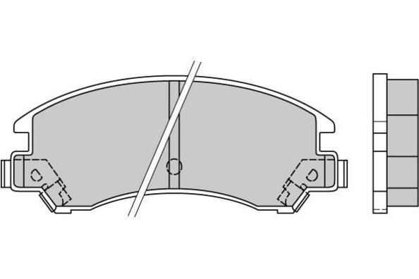 E.T.F. Комплект тормозных колодок, дисковый тормоз 12-0358