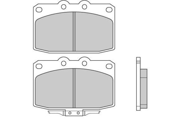 E.T.F. Комплект тормозных колодок, дисковый тормоз 12-0369