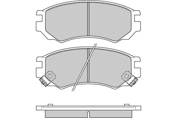 E.T.F. Комплект тормозных колодок, дисковый тормоз 12-0512