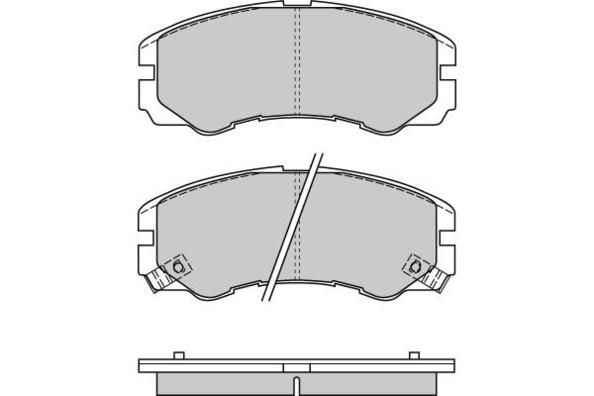 E.T.F. Комплект тормозных колодок, дисковый тормоз 12-0580