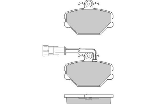 E.T.F. Комплект тормозных колодок, дисковый тормоз 12-0693