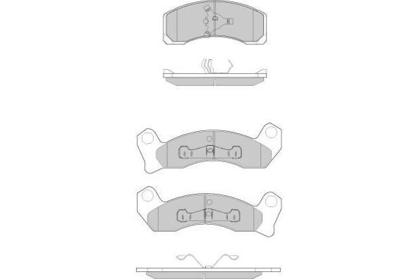 E.T.F. Комплект тормозных колодок, дисковый тормоз 12-0780