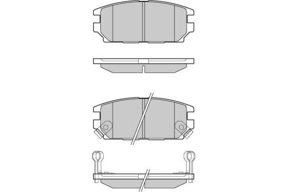 E.T.F. Комплект тормозных колодок, дисковый тормоз 12-1034