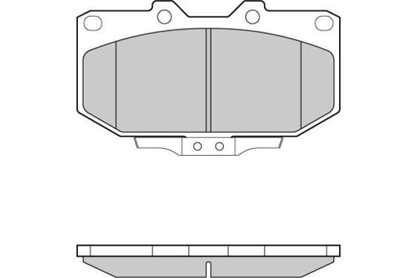 E.T.F. Комплект тормозных колодок, дисковый тормоз 12-1037