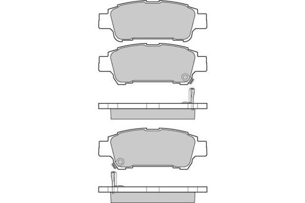 E.T.F. Комплект тормозных колодок, дисковый тормоз 12-1042