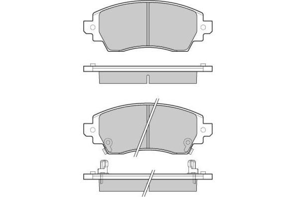 E.T.F. Комплект тормозных колодок, дисковый тормоз 12-1053