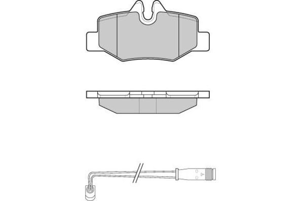 E.T.F. Комплект тормозных колодок, дисковый тормоз 12-1101