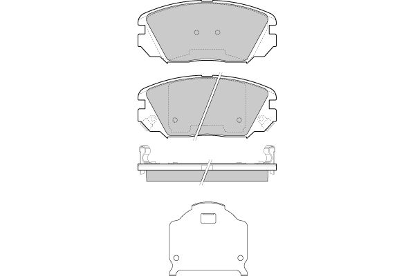 E.T.F. Комплект тормозных колодок, дисковый тормоз 12-1401