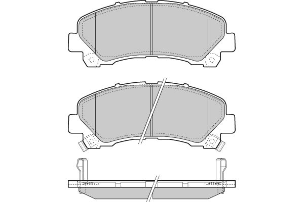 E.T.F. Комплект тормозных колодок, дисковый тормоз 12-1442
