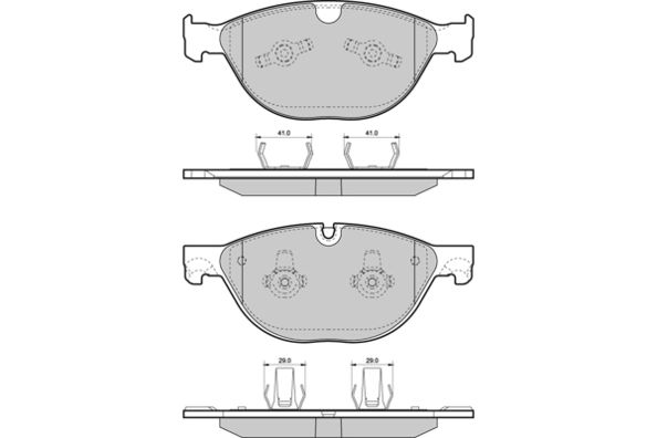 E.T.F. Комплект тормозных колодок, дисковый тормоз 12-1483