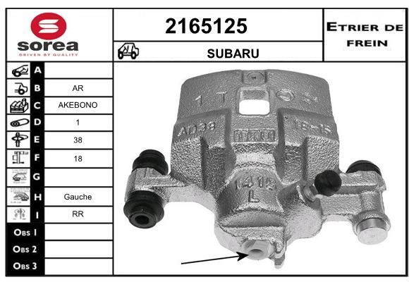 EAI Bremžu suports 2165125