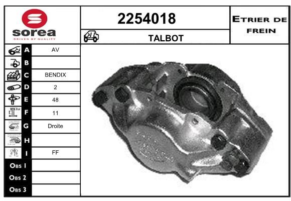 EAI Тормозной суппорт 2254018