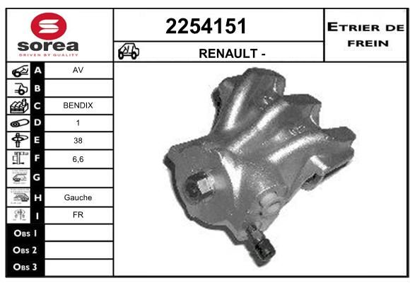 EAI Bremžu suports 2254151