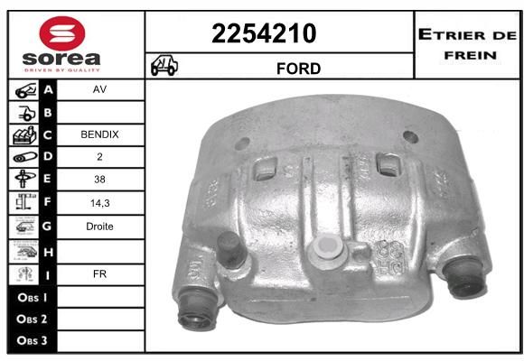 EAI Bremžu suports 2254210