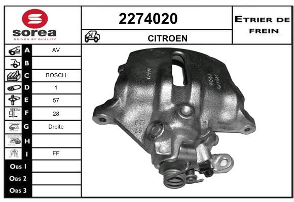 EAI Bremžu suports 2274020