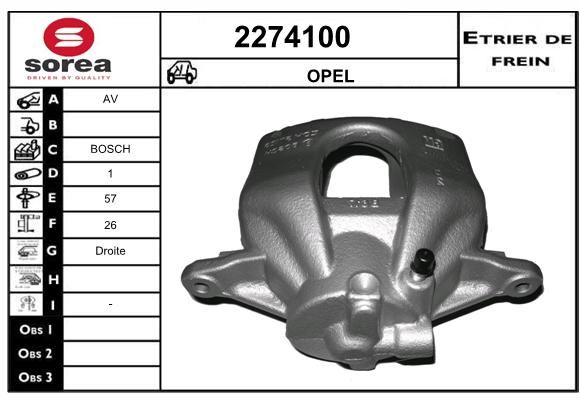 EAI Bremžu suports 2274100