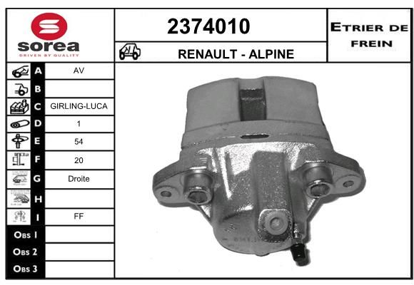 EAI Bremžu suports 2374010