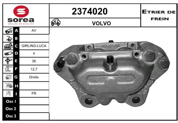 EAI Bremžu suports 2374020