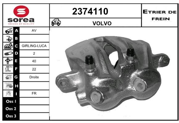 EAI Bremžu suports 2374110