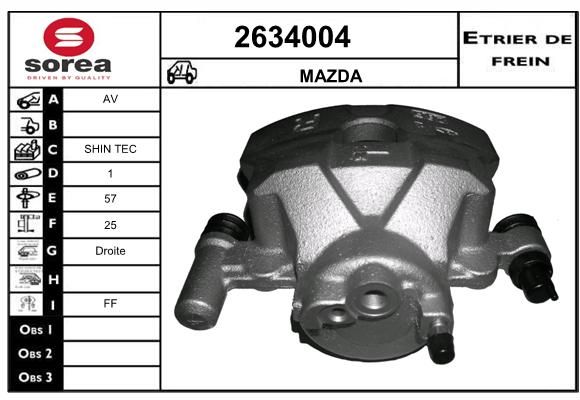 EAI Bremžu suports 2634004