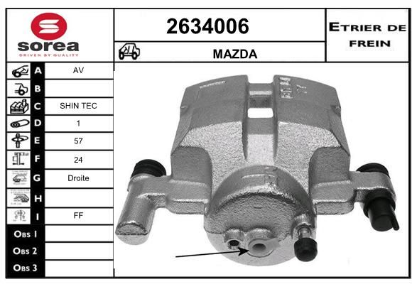 EAI Bremžu suports 2634006