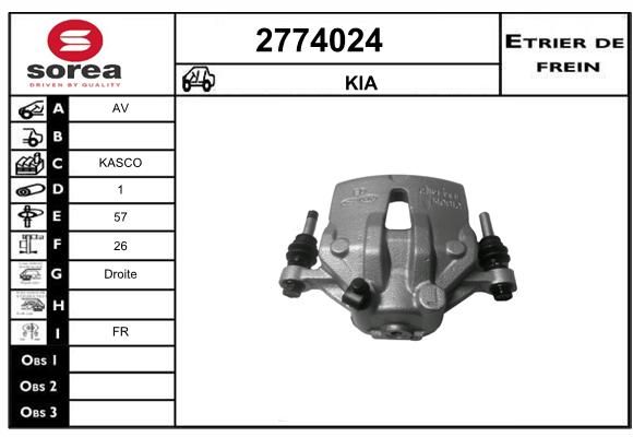 EAI Bremžu suports 2774024