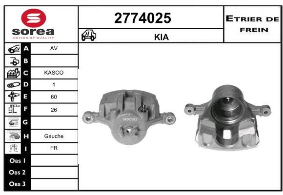 EAI Bremžu suports 2774025