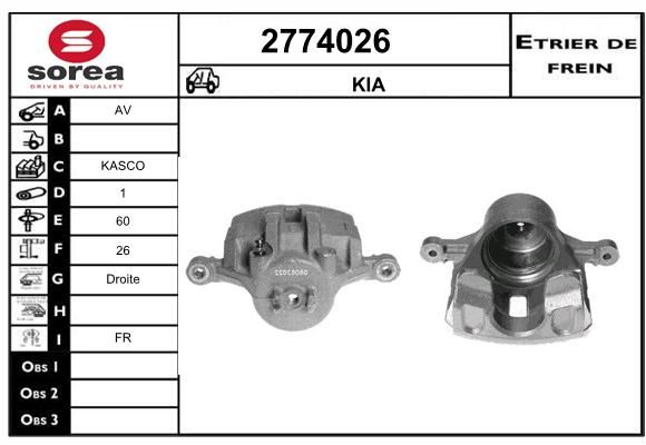 EAI Bremžu suports 2774026