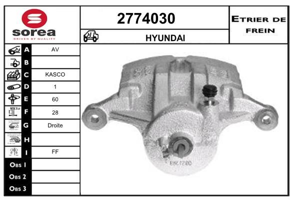 EAI Bremžu suports 2774030