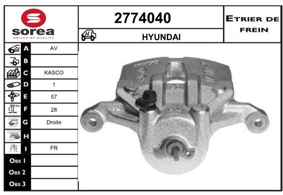 EAI Bremžu suports 2774040