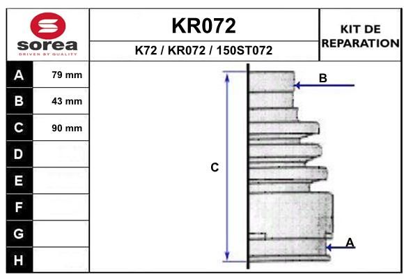 EAI Putekļusargu komplekts, Piedziņas vārpsta KR072