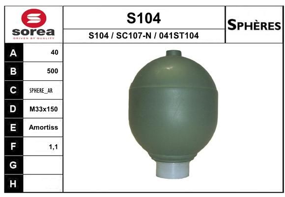 EAI Гидроаккумулятор, подвеска / амортизация S104