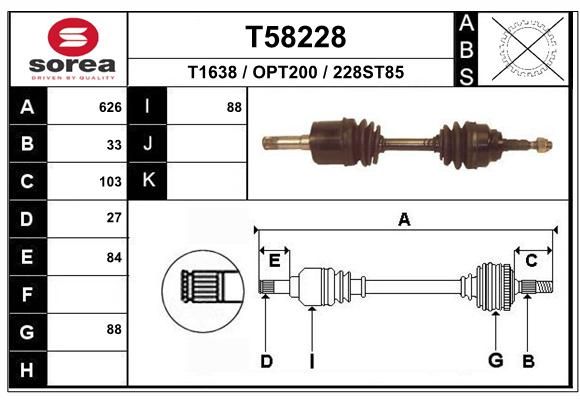 EAI Piedziņas vārpsta T58228