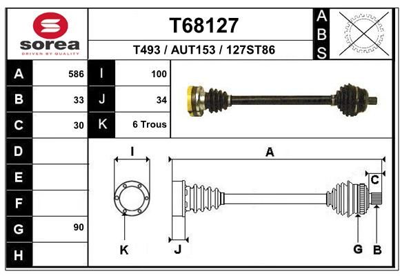 EAI Piedziņas vārpsta T68127