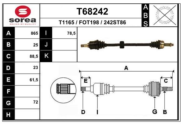 EAI Piedziņas vārpsta T68242