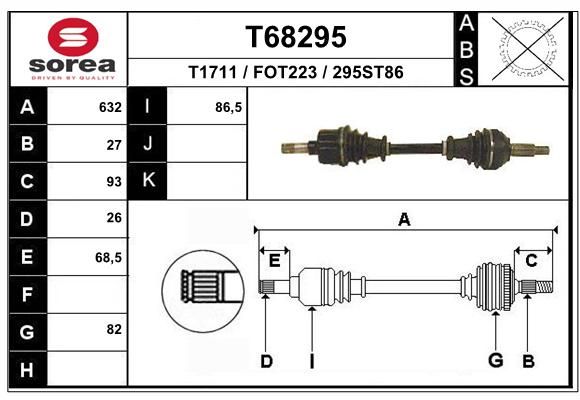 EAI Приводной вал T68295