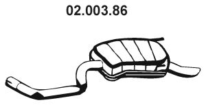 EBERSPÄCHER Глушитель выхлопных газов конечный 02.003.86